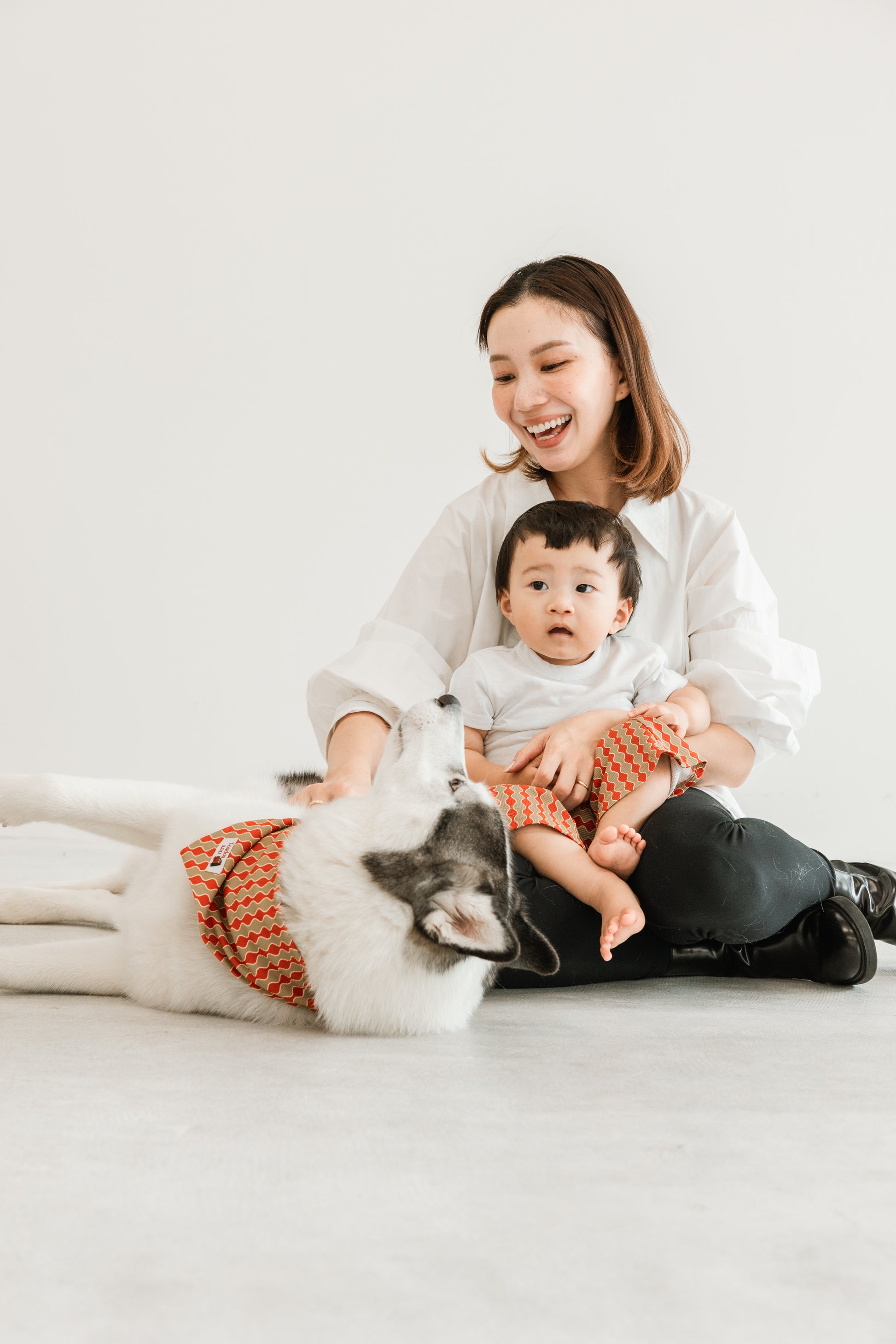 国産 犬用バンダナ ロイヤル・ウェーブ【小型犬~大型犬まで対応】