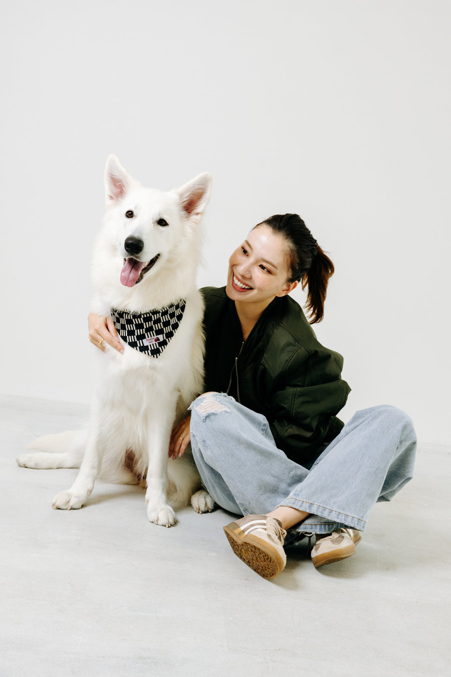 国産 犬用バンダナ リズム・ライン【小型犬~大型犬まで対応】