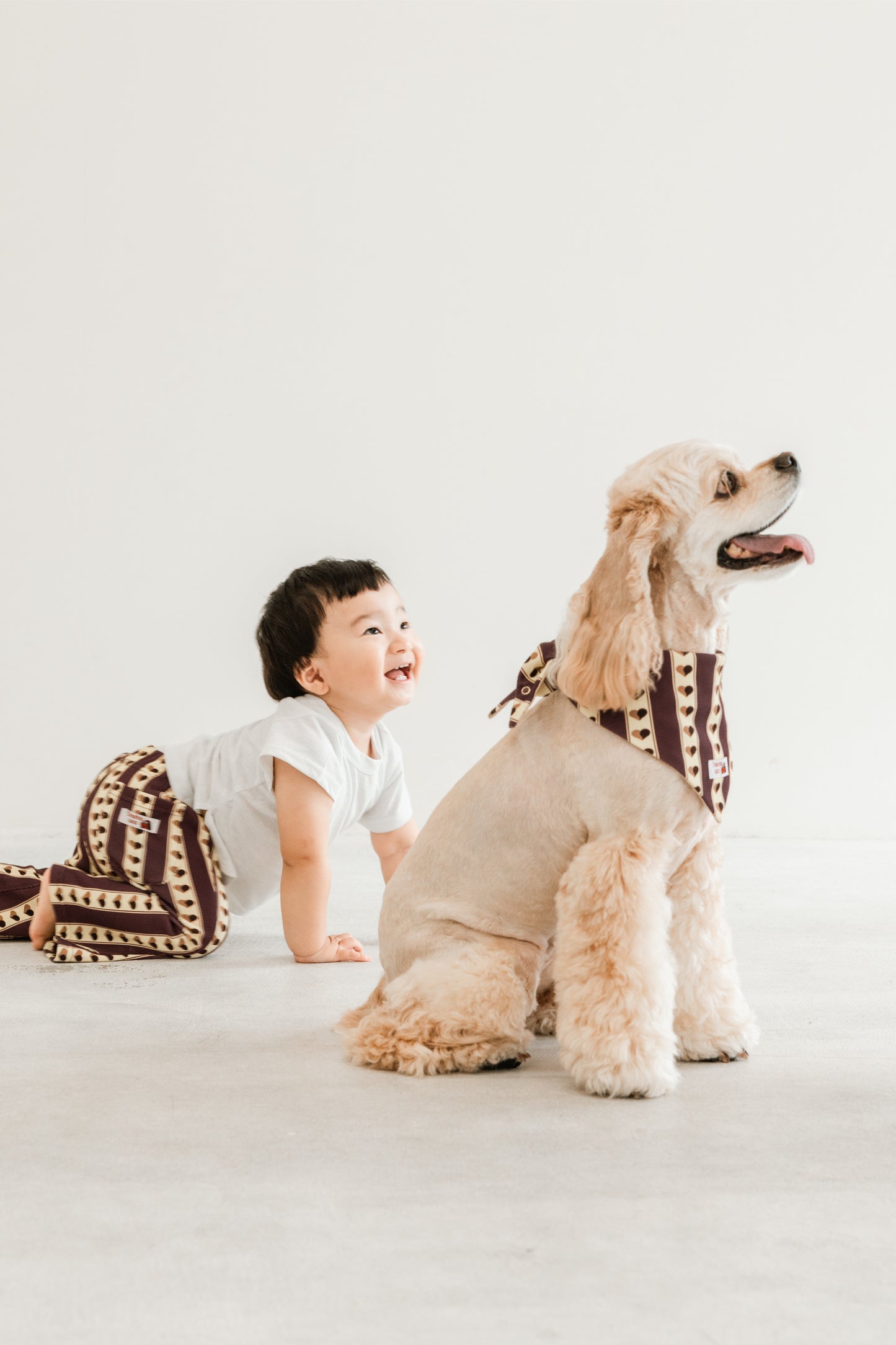国産 犬用バンダナ レトロ・ハート【小型犬~大型犬まで対応】