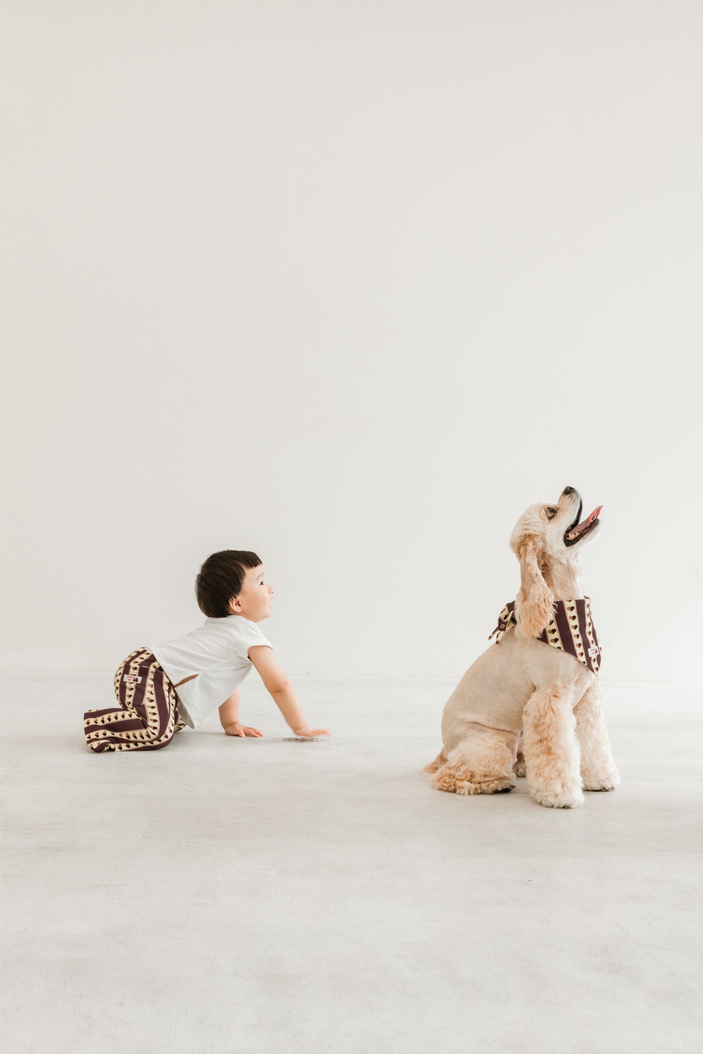 国産 犬用バンダナ レトロ・ハート【小型犬~大型犬まで対応】