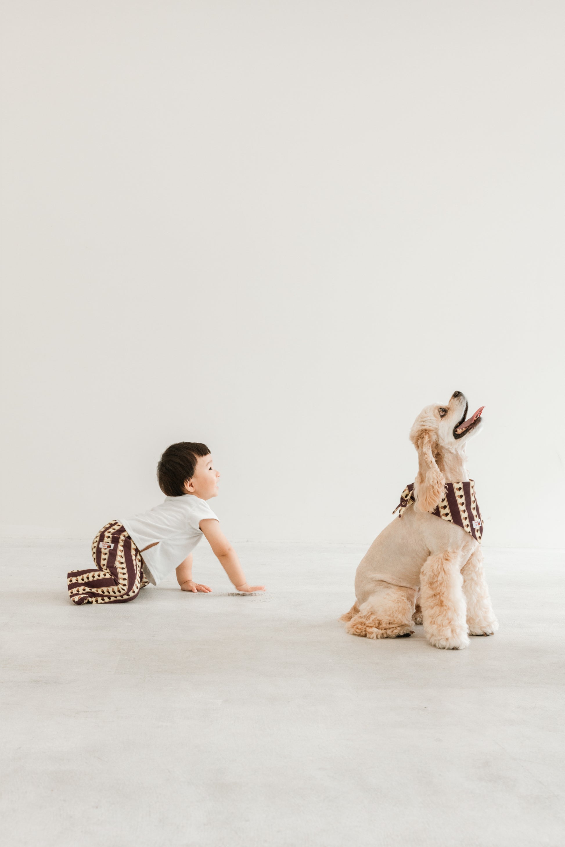 国産 犬用バンダナ レトロ・ハート【小型犬~大型犬まで対応】